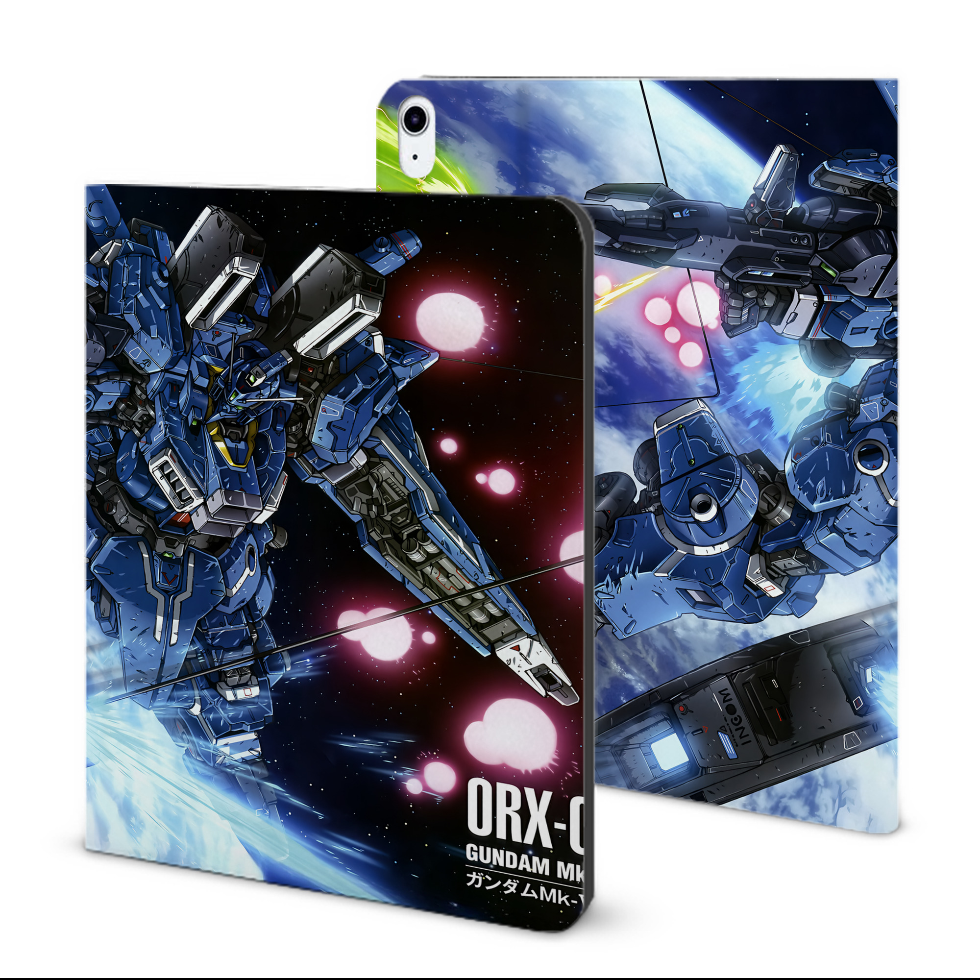 （画像用） 機動戦士ガンダム Mobile Suit Gundam IPad ケース ブック型 PUレザー TPU 耐衝撃 軽量 薄型 ペン収納なし 全面保護 IPad 各モデル対応